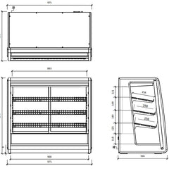 Bonvue Chilled Angled Counter-Top Food Display - CTA-246