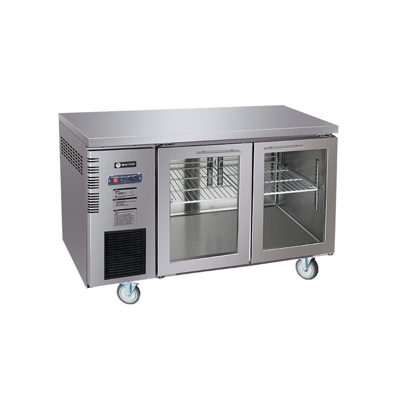 Besttop Under Bench Glass Door Fridge 1200mm 215L CUR12-2SG-600