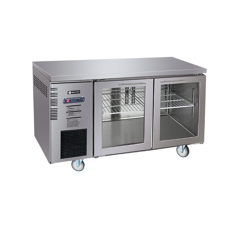 Besttop Under Bench Glass Door Fridge 1500mm 300L CUR15-2SG-600