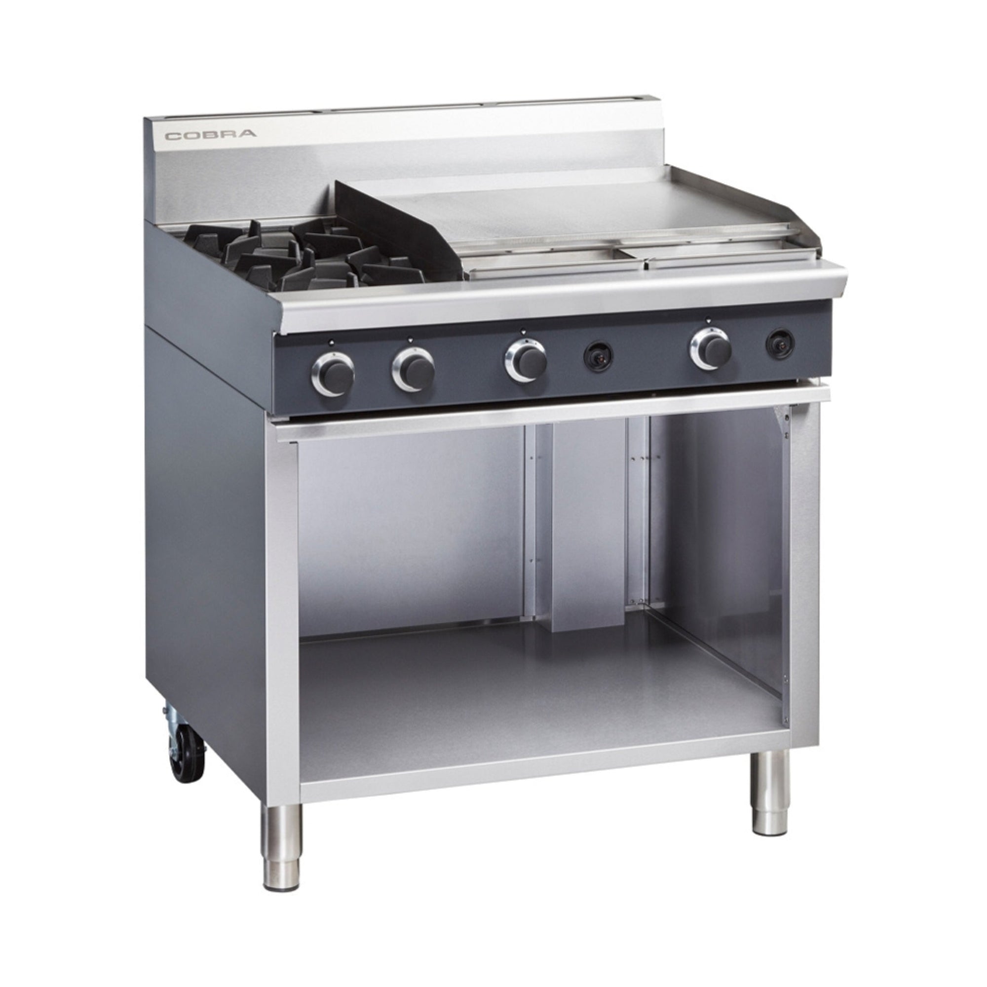 Cobra C9B - 900mm Two Burner / Griddle Gas Cooktop
