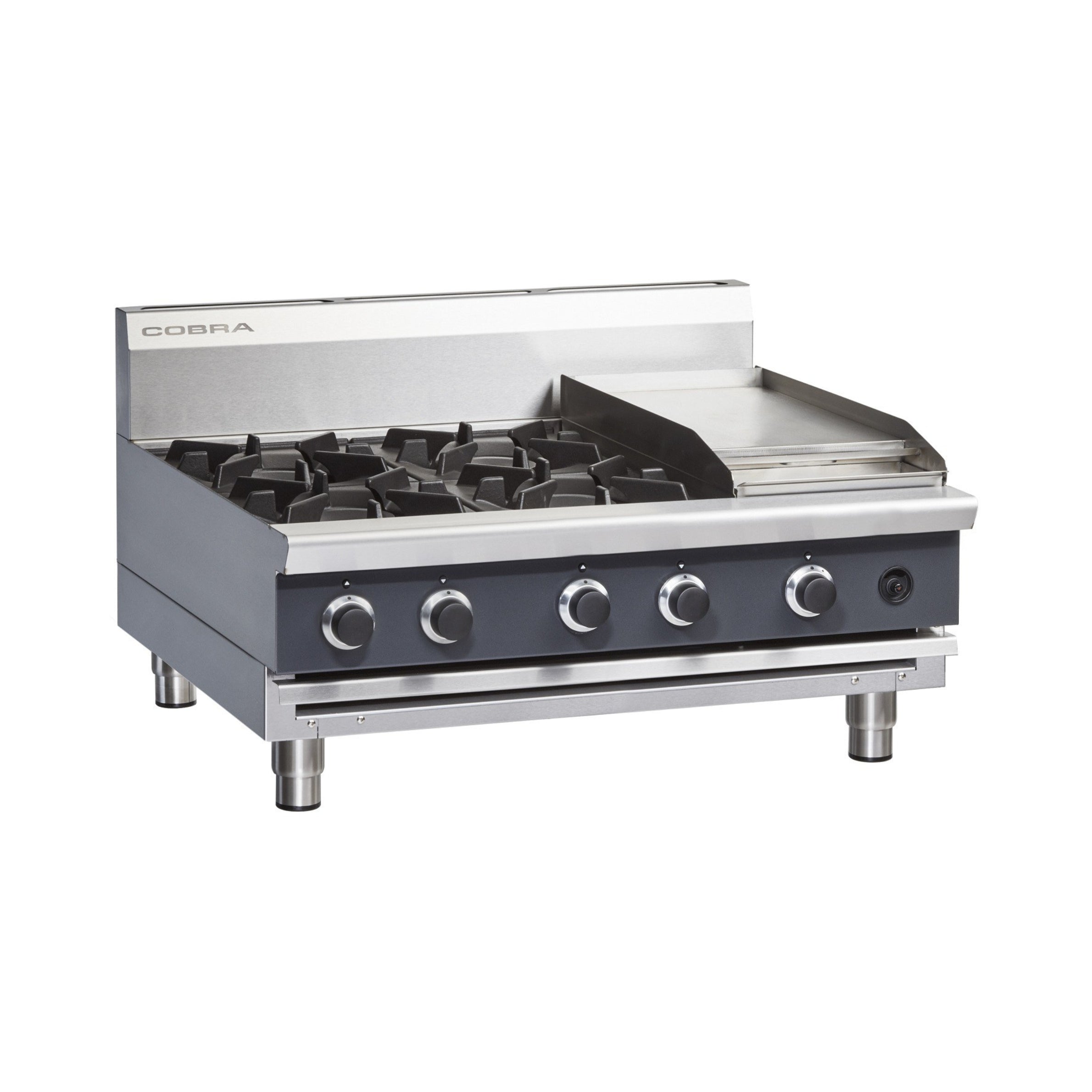 Cobra C9C-B 900mm Four Burner / Griddle Gas Cooktop - Bench Model