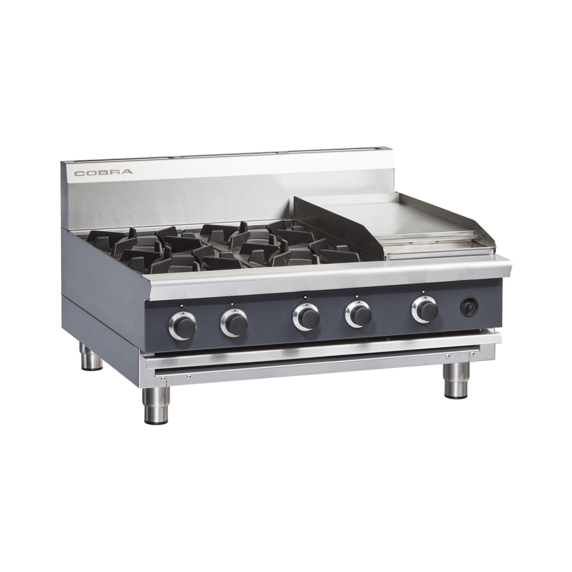Cobra C9C-B 900mm Four Burner / Griddle Gas Cooktop - Bench Model