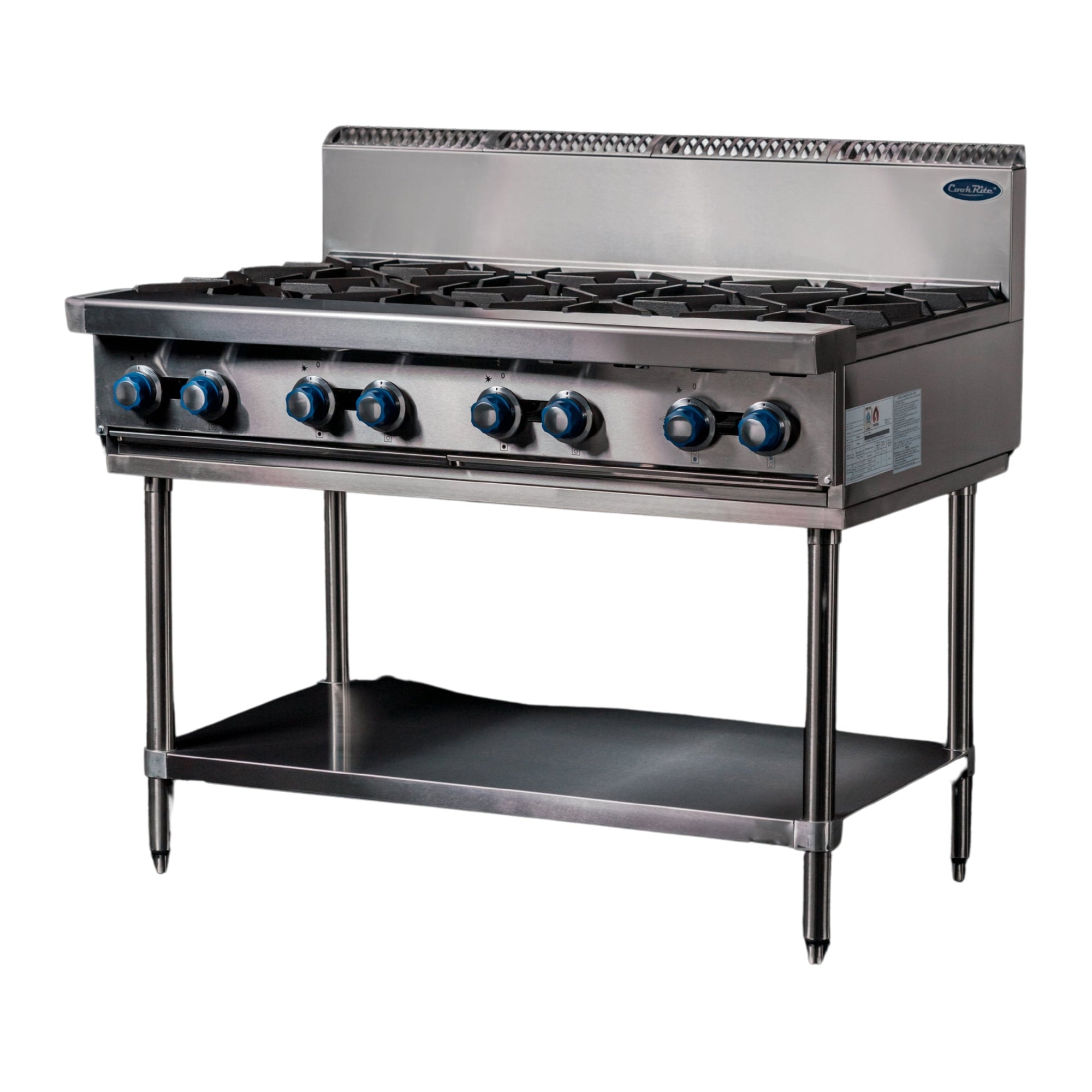 CookRite Freestanding Gas Cooktop 8 Burners Stove with Stand NG AT80G8B-F-NG