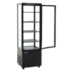 Polar C-Series Curved Glass Door Display Fridge Upright Black 235Ltr DP289-A