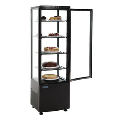 Polar C-Series Curved Glass Door Display Fridge Upright Black 235Ltr DP289-A