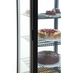 Polar C-Series Curved Glass Door Display Fridge Upright Black 235Ltr DP289-A