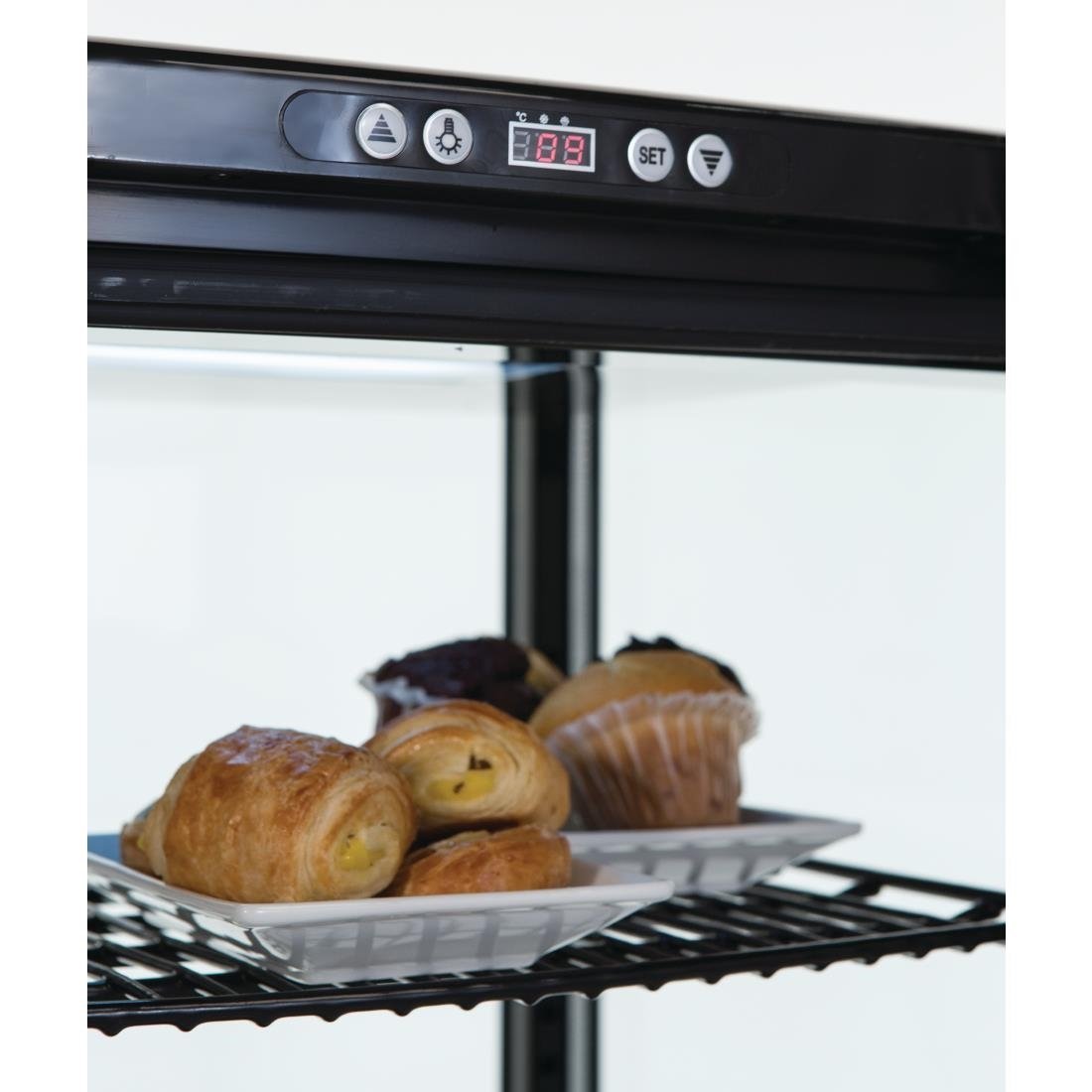 Polar C-Series Curved Glass Door Display Fridge Upright Black 235Ltr DP289-A
