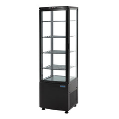 Polar C-Series Curved Glass Door Display Fridge Upright Black 235Ltr DP289-A