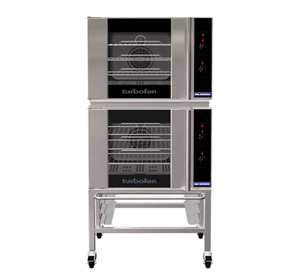 Turbofan E30M3/2C - Double Stacked - GN 1/1 Manual / Electric Convection Ovens Double Stacked on a Stainless Steel Base Stand