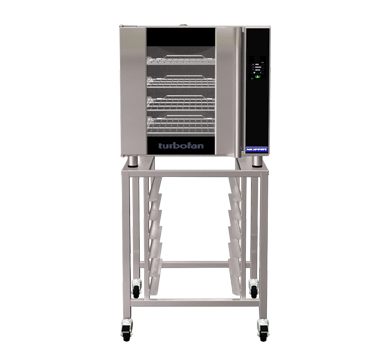 Turbofan E32T4 - Full Size Electric Convection Oven Touch Screen Control on a Stainless Steel Stand