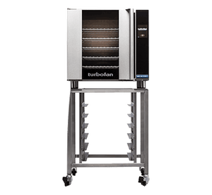 Turbofan E32T4/2C - 2 x E32T4 Electric Convection Ovens Double Stacked with castor base stand