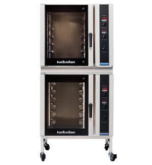 Turbofan E35D6-30/2 - Full Size Digital / Electric Convection Ovens with Adjustable Feet Base Stand Double Stacked