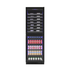 Vinotemp EL-100WBC-TS 99 bottle/200 can dual-zone wine & beverage center