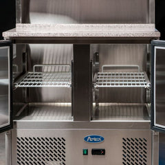 Atosa Two Doors Pizzatable Marble Top Saladette ESL3831