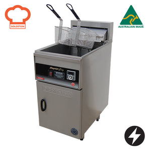 Goldstein Electric Single Pan, 2 Baskets Per Pan, Pan Size 405 X 390 X 275 mm, 32 Ltr. Capacity, 3 Phase FRE18/1DL