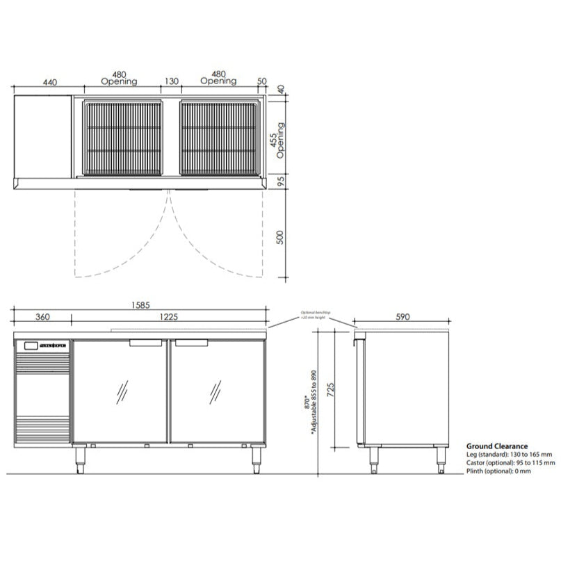 Skope 2 Glass Door Chiller GC.2.GSW
