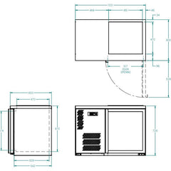 Williams One Door Glass Chiller With Two Shelves