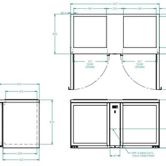 Williams Two Door Remote Glass Chiller With Two Shelves