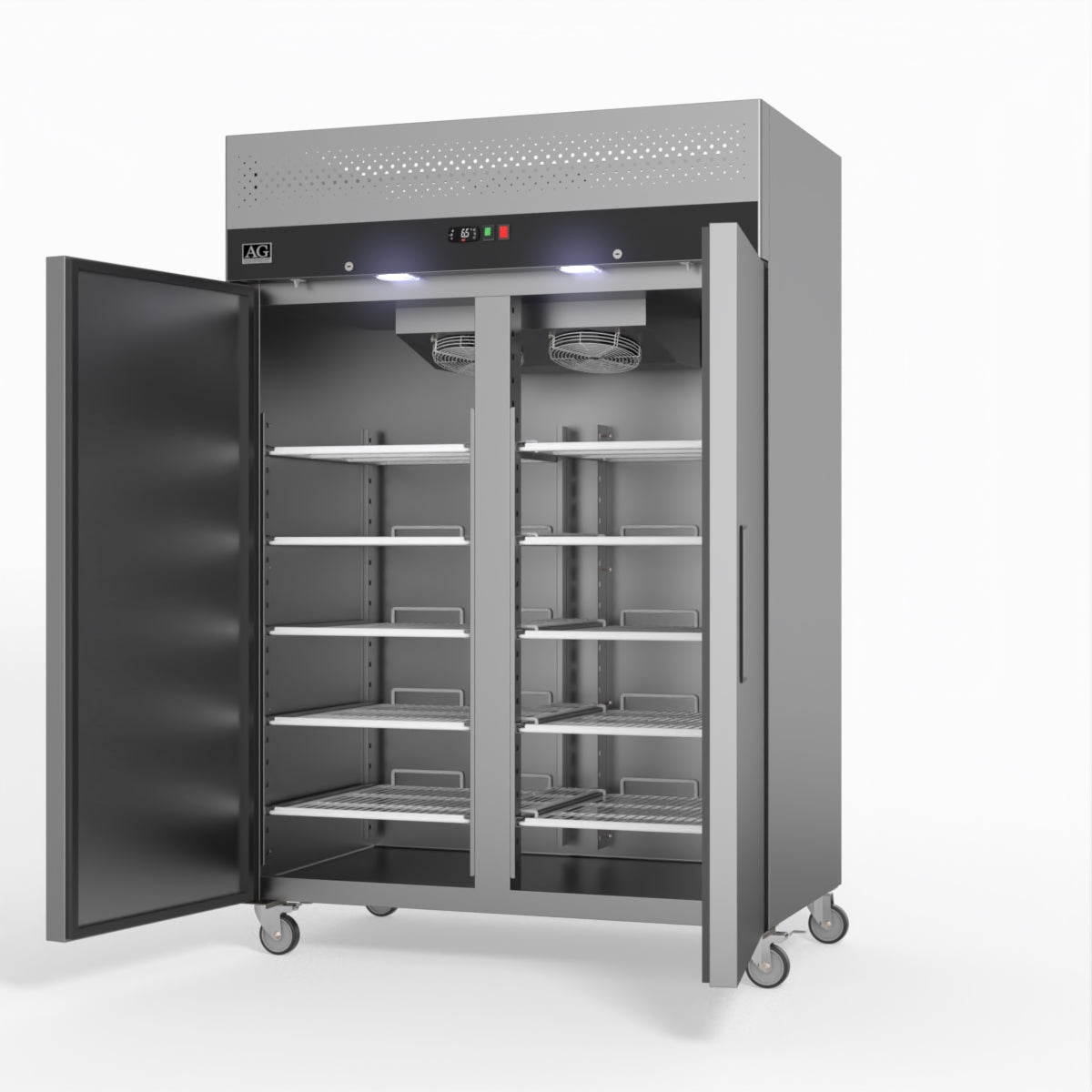 AG Equipment 1000 Litre Upright Double Stainless Steel Door Freezer AG-GNX1000BT