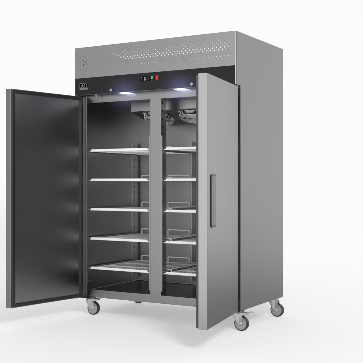 AG Equipment 1000 Litre Upright Double Stainless Steel Door Freezer AG-GNX1000BT