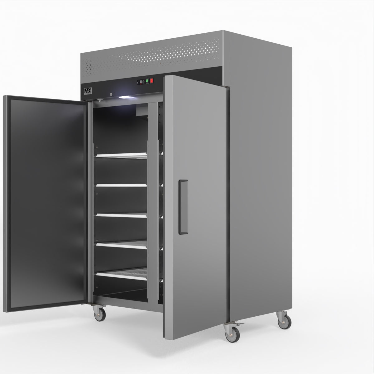 AG Equipment 1000 Litre Upright Double Stainless Steel Door Freezer AG-GNX1000BT