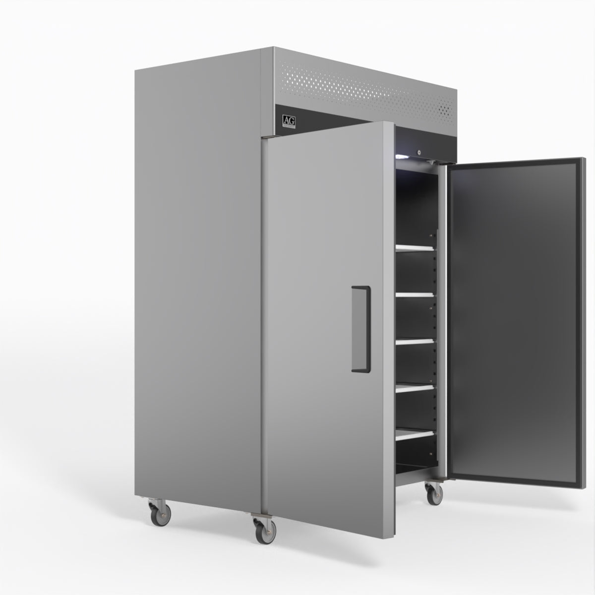 AG Equipment 1000 Litre Upright Double Stainless Steel Door Freezer AG-GNX1000BT