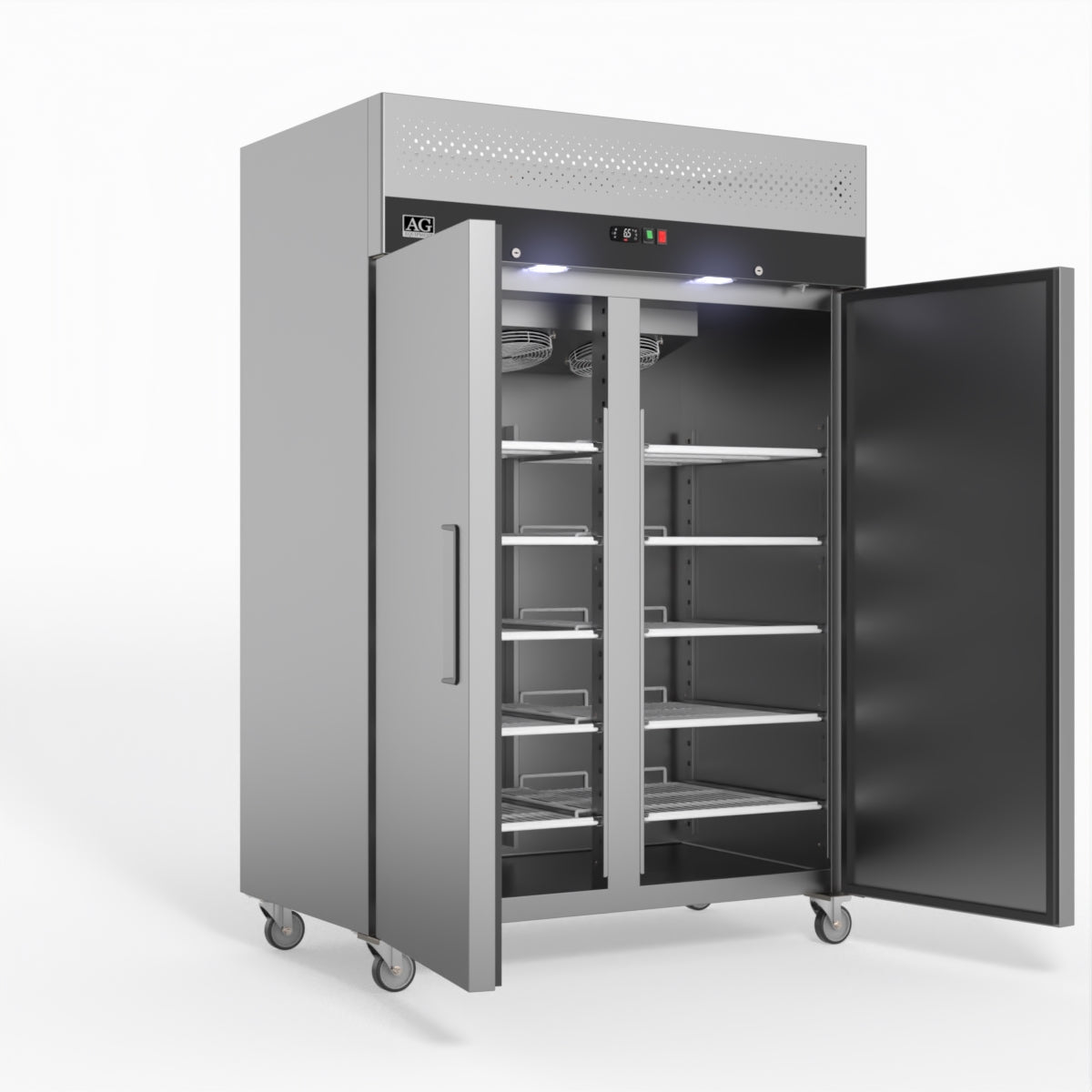 AG Equipment 1000 Litre Upright Double Stainless Steel Door Freezer AG-GNX1000BT