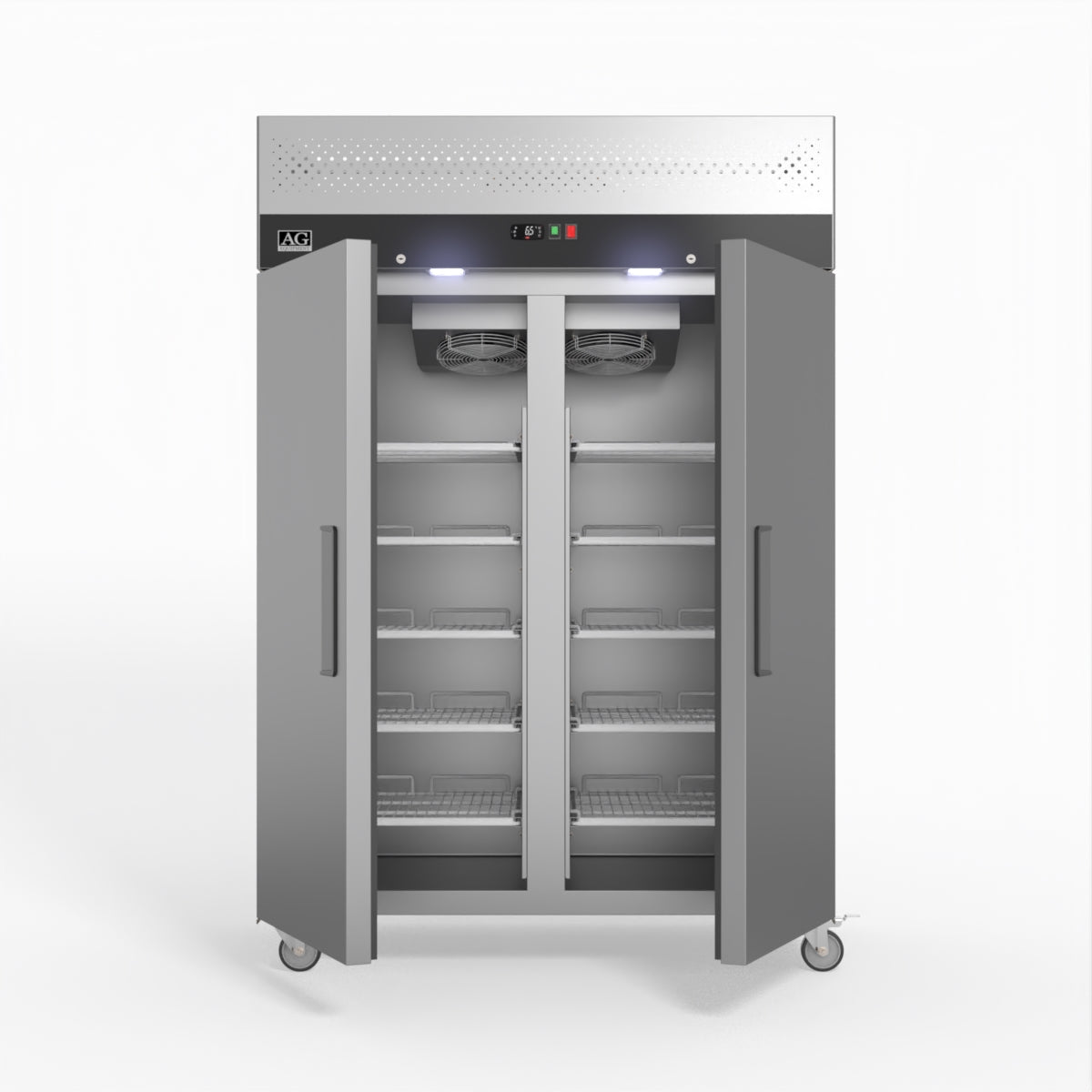 AG Equipment 1000 Litre Upright Double Stainless Steel Door Freezer AG-GNX1000BT
