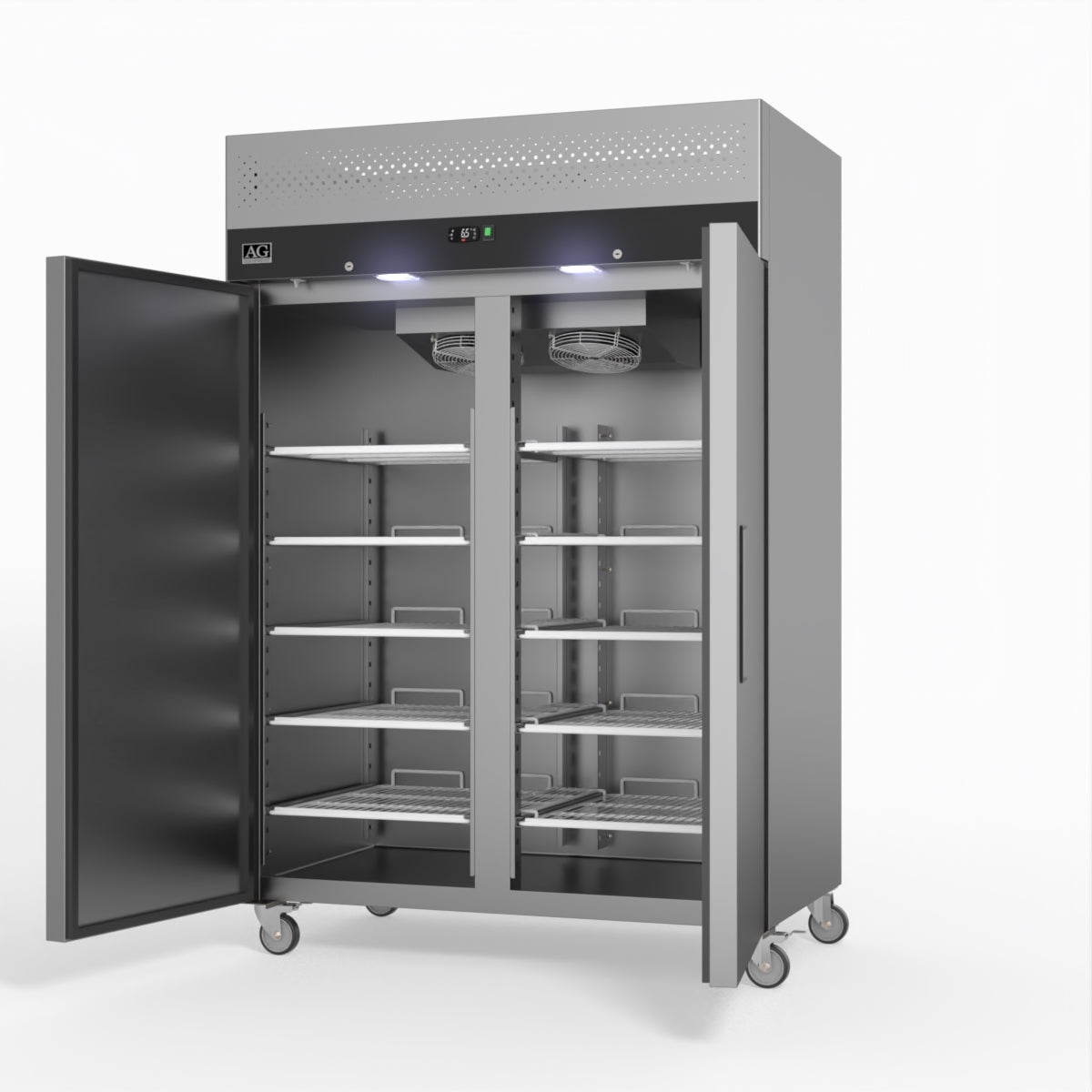 AG Equipment 1000 Litre Upright Double Stainless Steel Door Fridge AG-GNX1000TN