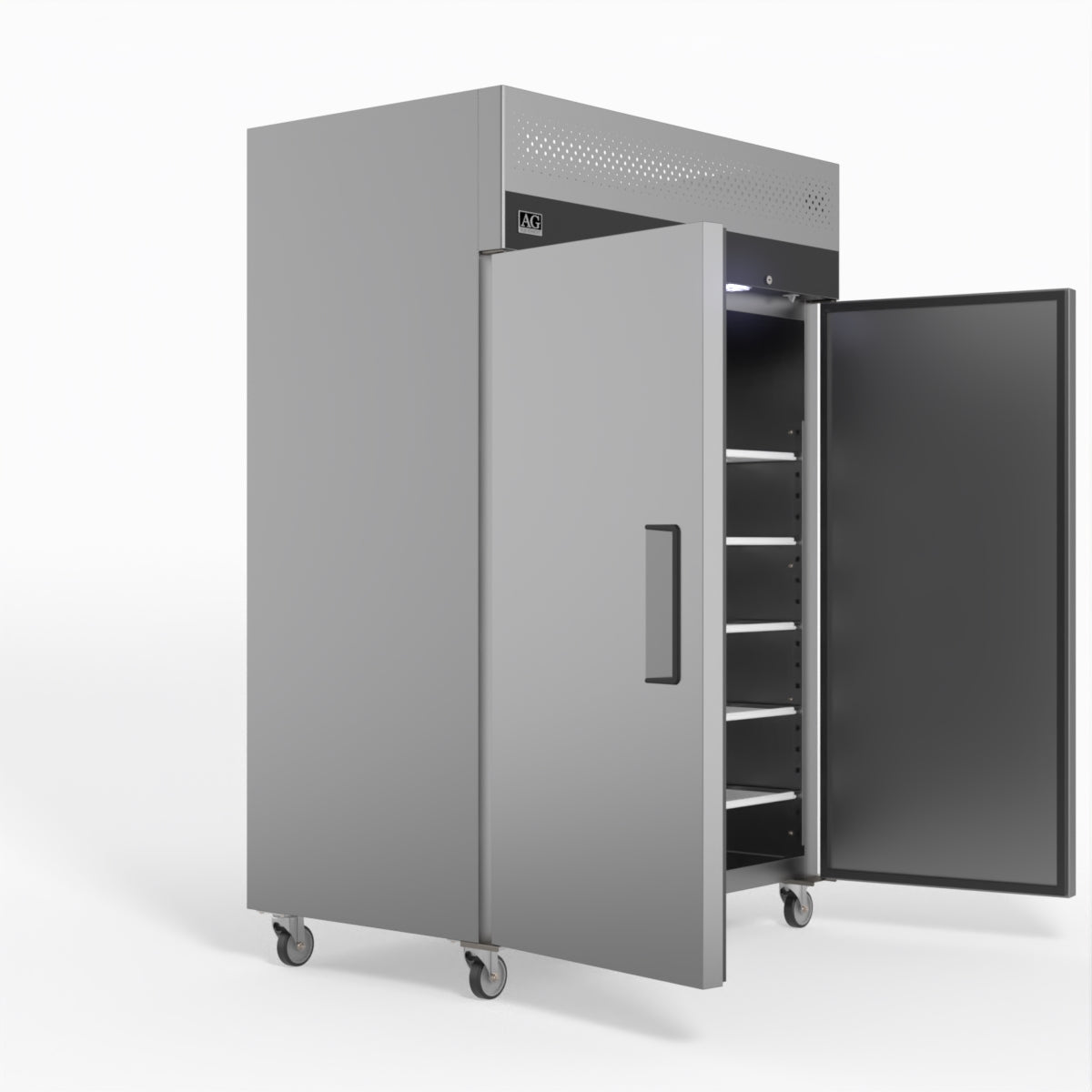 AG Equipment 1000 Litre Upright Double Stainless Steel Door Fridge AG-GNX1000TN