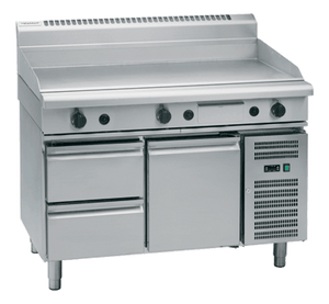 Waldorf 800 Series GPL8120G-RB - 1200mm Gas Griddle Low Back Version – Refrigerated Base