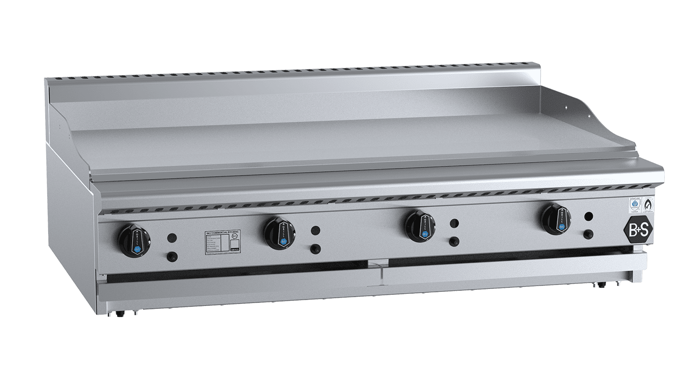 B+S Black Grill Plate 1200mm Bench Mounted LPG