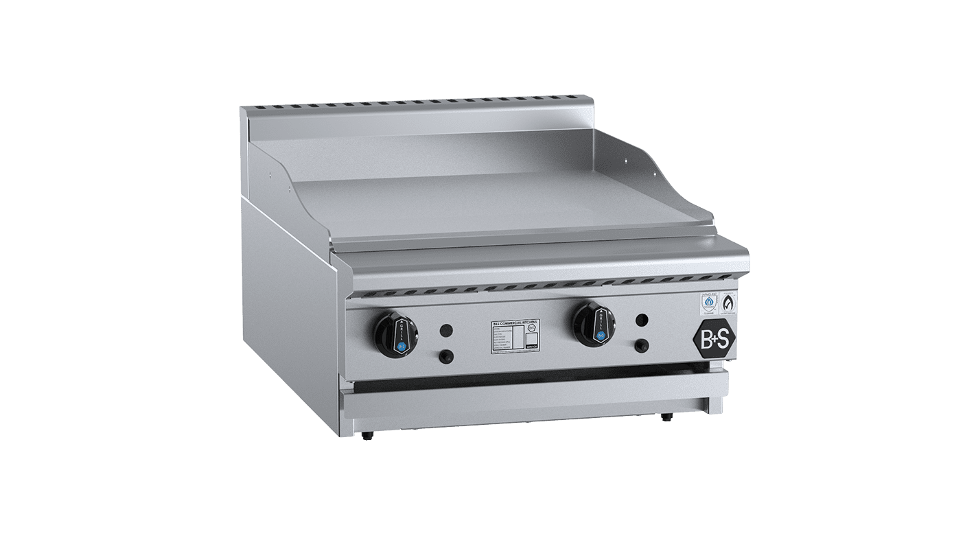 B+S Black Grill Plate 600mm Bench Mounted LPG