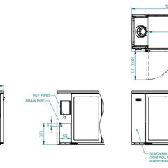 Williams Cameo - Two Door Stainless Steel Remote Back Bar Counter Display Refrigerator