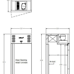 Williams Garnet - One Door 2/1 Gn Stainless Steel Upright Refrigerator