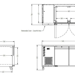 Williams Opal - Two Door Stainless Steel Under Counter Storage Refrigerator