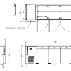 Williams Opal - Four Door Stainless Steel Under Counter Refrigerator With Blown Air Well