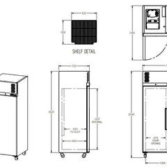 Williams Pearl - Two Door White Colorbond Upright Storage Refrigerator