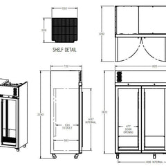 Williams Pearl - Three Door Stainless Steel Upright Display Refrigerator