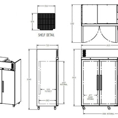 Williams Pearl - Three Door White Colorbond Upright Storage Refrigerator