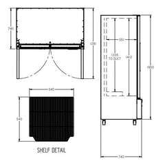 Williams Quartz Star - Two Door Stainless Steel Upright Storage Refrigerator