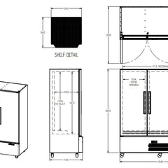 Williams Quartz Star - Three Door White Colorbond Upright Storage Refrigerator