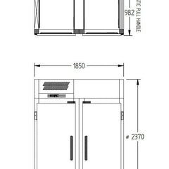 Williams Ruby - Two door Refrigerator