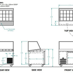 Williams Banksia - One Door White Colorbond Prep Counter Refrigerator With Angled Blown Air Well
