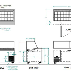 Williams Banksia - Two Door White Colorbond Prep Counter Refrigerator With Angled Blown Air Well