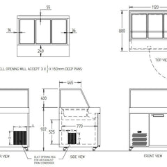 Williams Banksia - One Door White Colorbond Prep Counter Refrigerator With Flat Blown Air Well