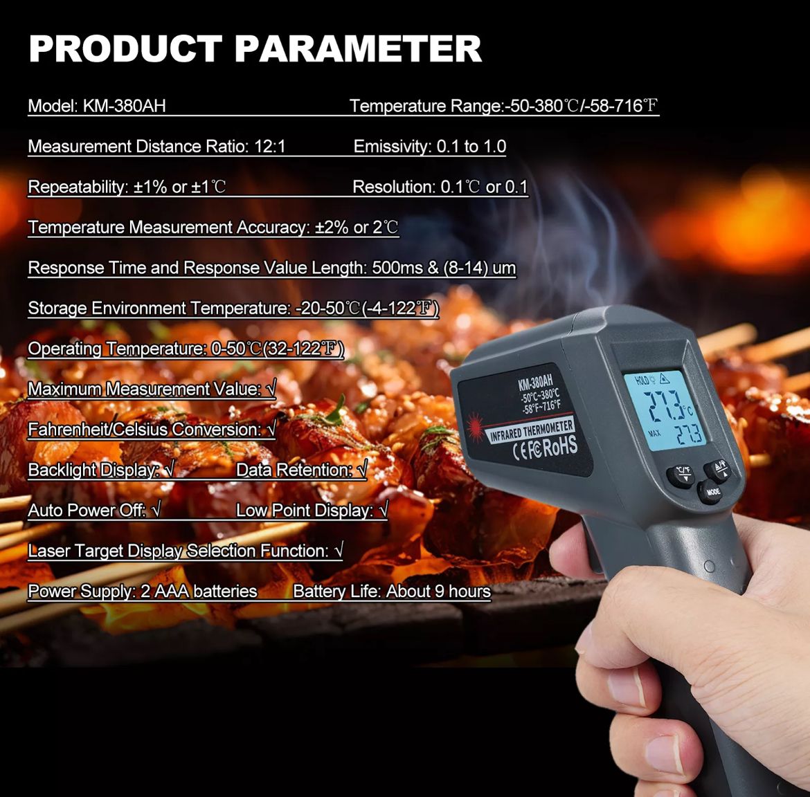 Kaemeasu  Non-Contact Infrared Thermometer