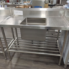 Modular Systems 304 Grade Single Sink Bench Centre  Position