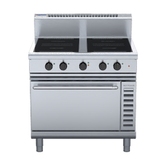 Waldorf 800 Series 2 Round & 2 Full Induction Range 900mm With Convection Oven IN8410ECR5F