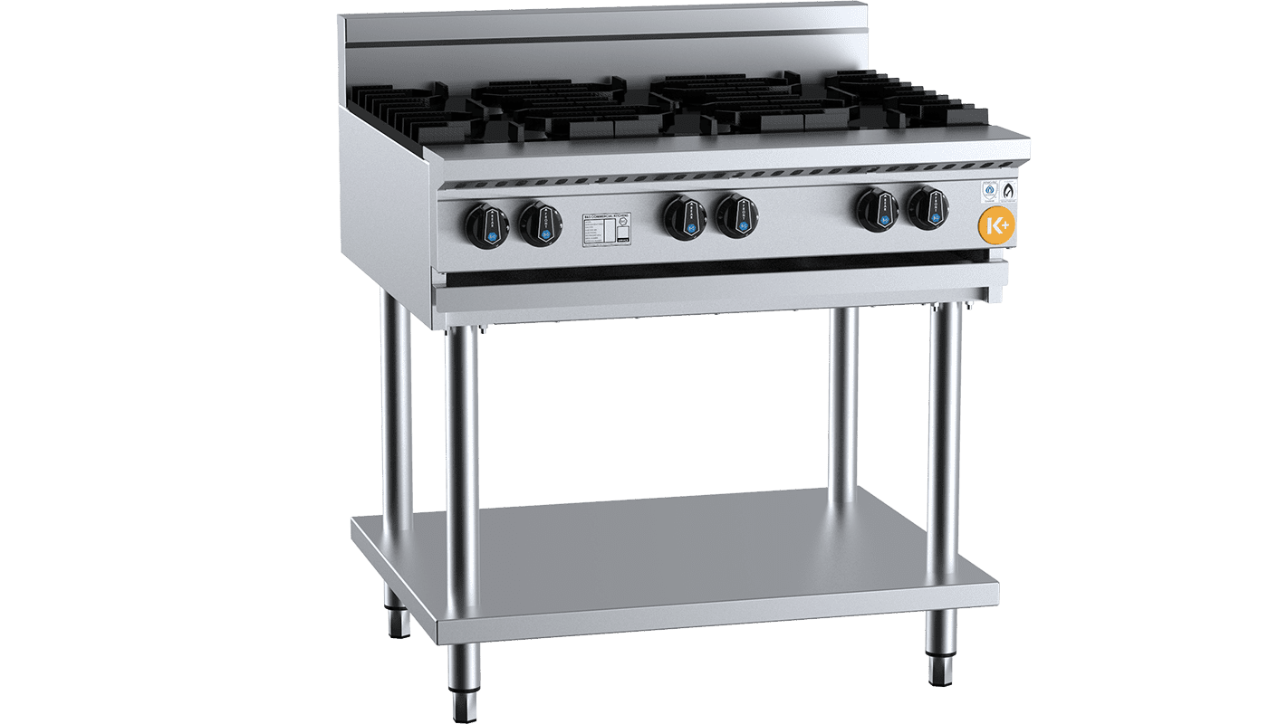 K+ Six Burner Boiling Top Cooktop Open Burner on Stand Natural Gas
